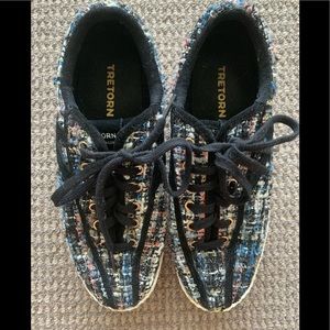 Tretorn Tweed/Boucle lace-up sneaker-size 8.5